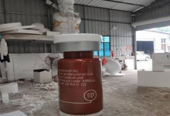 黔江瓶子雕塑批發,景觀雕塑,主題玻璃鋼藥瓶子雕塑標準